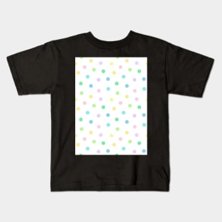 Cute Pastel Polka Dot Pattern Kids T-Shirt